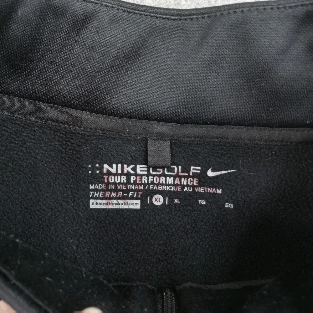 Nike Golf Sweatshirt Mens XL Black Therma-Fit 1/4 Zip Fleece Pullover 482198-010
